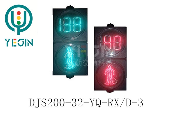 Red counting green man in one countdown