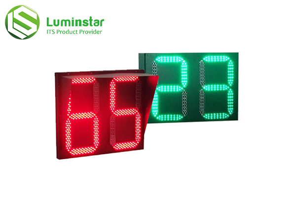 Two-position two-color countdown signal light