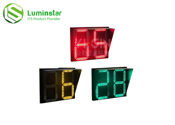 Double three-color countdown signal light