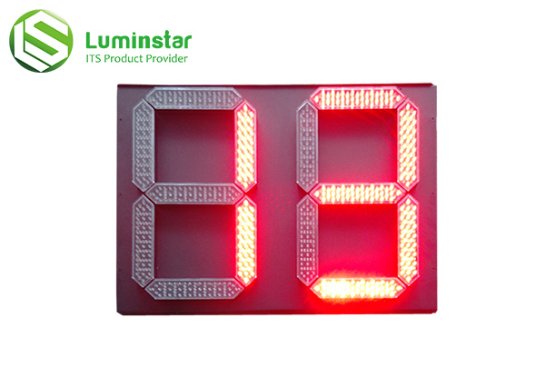 Double single red countdown signal light