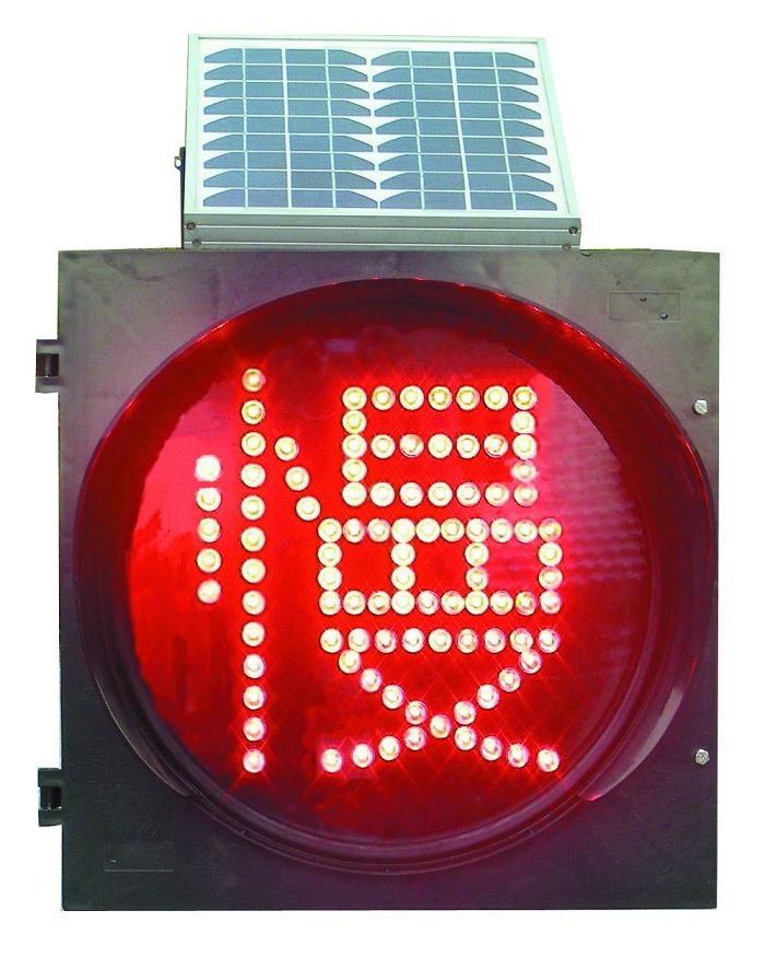 Solar red slow warning light