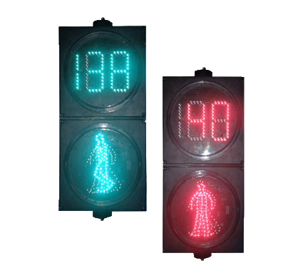 Pedestrian signal light unit 2 (static red man moving green man countdown)
