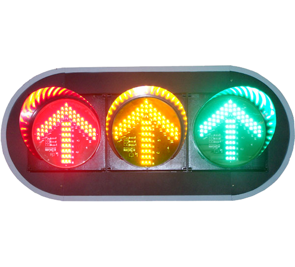 Motor vehicle arrow light three unit