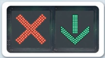 Red cross green arrow two unit (square) sheet metal
