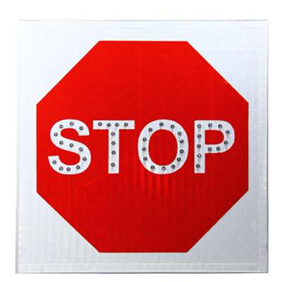 Solar Powered Flashing LED Stop Signs